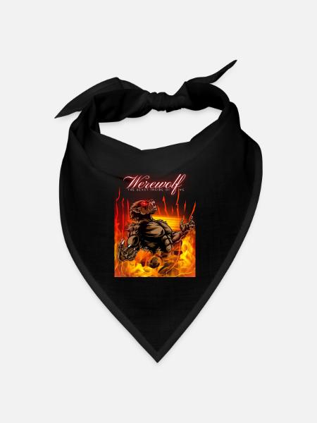 Werewolf Design - Bandana Dreieckstuch - Schwarz