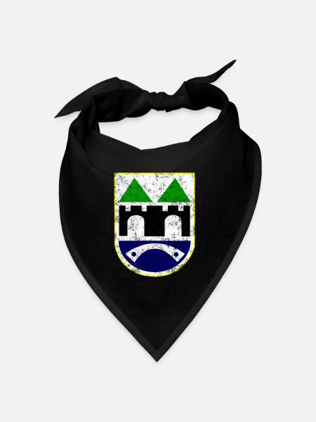 Sarajevo - Bandana Dreieckstuch - Schwarz