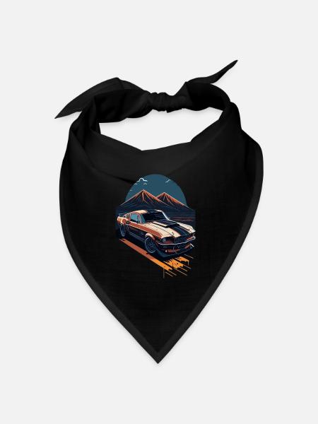 Muscle Car Power - Bandana Dreieckstuch - Schwarz