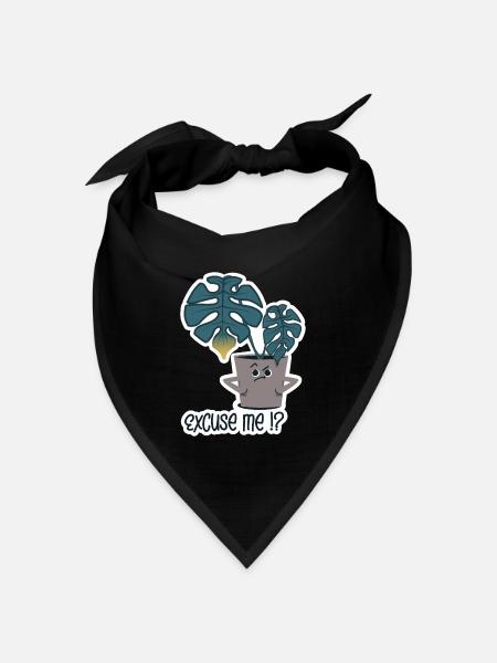 Pflanze - excuse me!? - Bandana Dreieckstuch - Schwarz