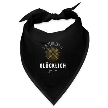 Wegweiser MOTIVATION - VEGVISIR - Bandana Dreieckstuch - Schwarz - Vorne