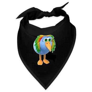 Reggae Bird Bob - Bandana Dreieckstuch - Schwarz - Vorne