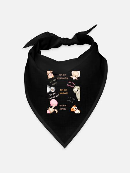 Affirmation Ich bin - Bandana Dreieckstuch - Schwarz