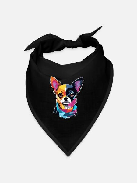 Chihuahua - Bandana Dreieckstuch - Schwarz