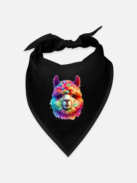 Alpaka - Bandana Dreieckstuch - Schwarz