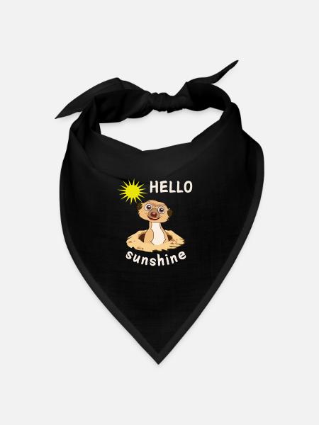 HELLO sunshine - Bandana Dreieckstuch - Schwarz