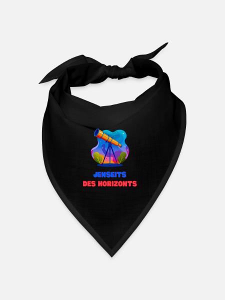 Jenseits des Horizonts - Bandana Dreieckstuch - Schwarz