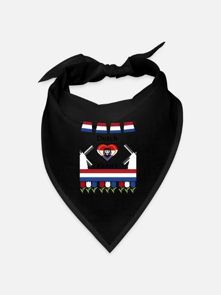 Sieg der Niederlande - Bandana Dreieckstuch - Schwarz
