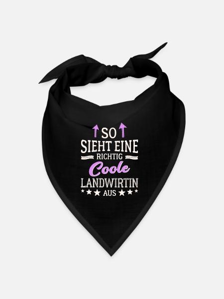 So sieht eine richtig coole Landwirtin aus - Bandana Dreieckstuch - Schwarz