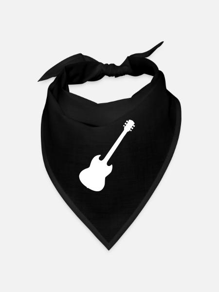 gitarre - Bandana Dreieckstuch - Schwarz