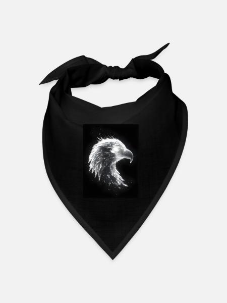 Adler Neon Glow Geschenk - Bandana Dreieckstuch - Schwarz