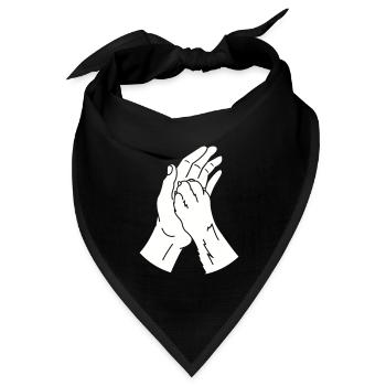 tierpfote hand - Bandana Dreieckstuch - Schwarz - Vorne