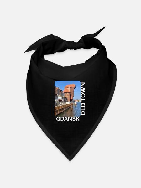 Gdansk Hafenidyll - Bandana Dreieckstuch - Schwarz