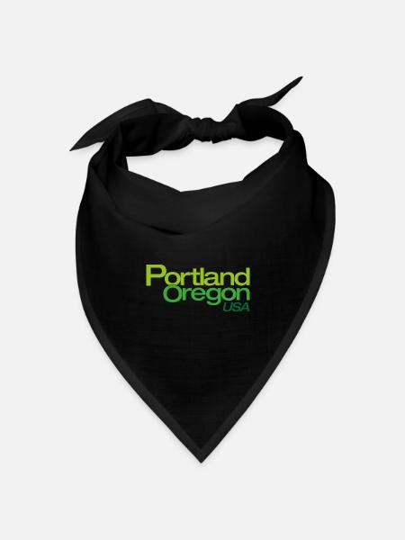Portland Gradient Stadtlogo - Bandana Dreieckstuch - Schwarz