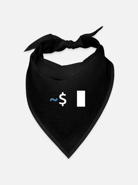 Linux Shell Command - Bandana Dreieckstuch - Schwarz