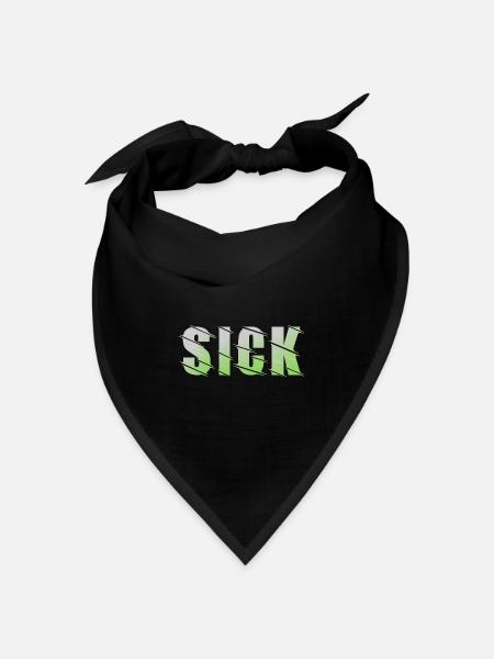 Sick Design - Bandana Dreieckstuch - Schwarz