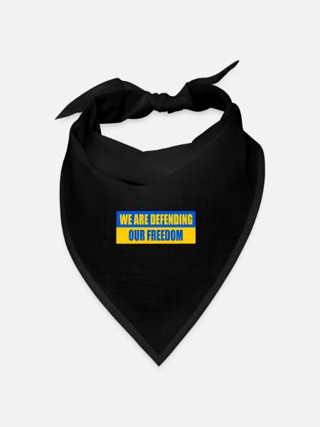We are defending our freedom - Bandana Dreieckstuch - Schwarz