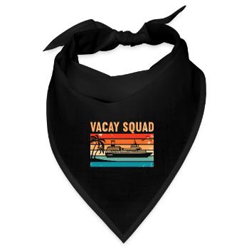 Vacay Squad Familienurlaub - Bandana Dreieckstuch - Schwarz - Vorne