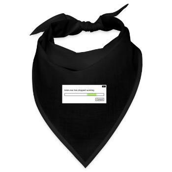 brain.exe stopped working Spruch Gehirn Hirn .exe - Bandana Dreieckstuch - Schwarz - Vorne