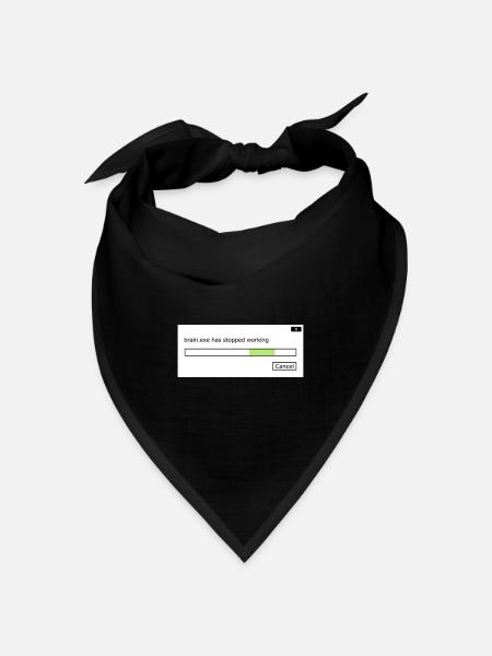 brain.exe stopped working Spruch Gehirn Hirn .exe - Bandana Dreieckstuch - Schwarz