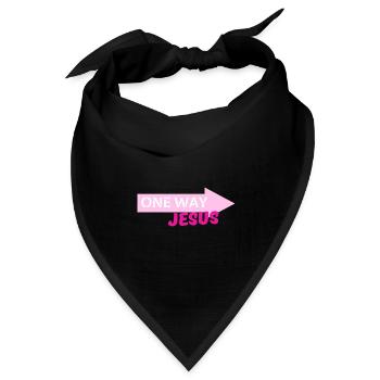 Einweg-Jesus-Pfeil - Bandana Dreieckstuch - Schwarz - Vorne