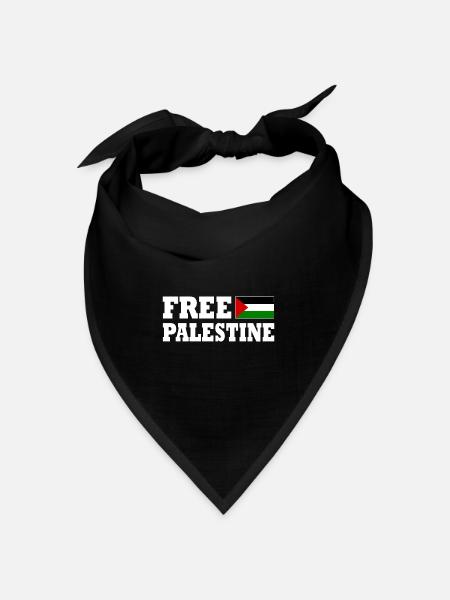 Free palestine - Bandana Dreieckstuch - Schwarz