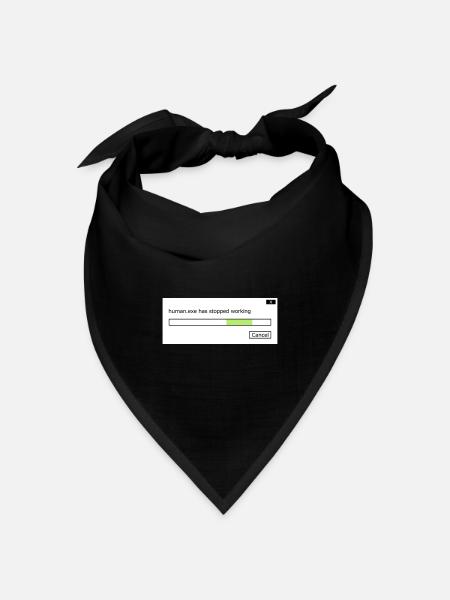 human.exe has stopped working Spruch human .exe - Bandana Dreieckstuch - Schwarz