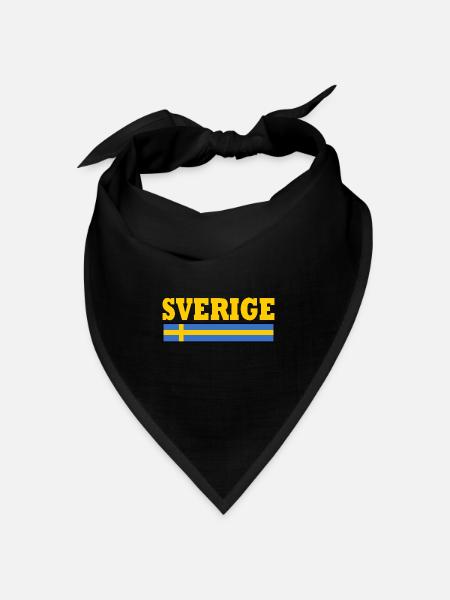 Sverige - Bandana Dreieckstuch - Schwarz