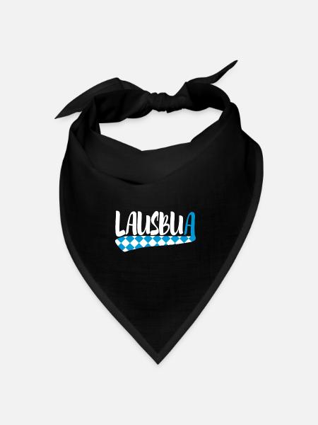 Lausbua - Bandana Dreieckstuch - Schwarz