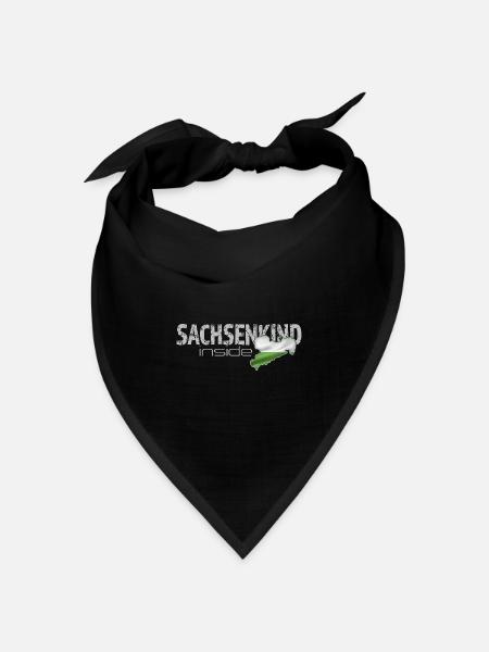 Sachsenkind inside - Sachsen - Bandana Dreieckstuch - Schwarz