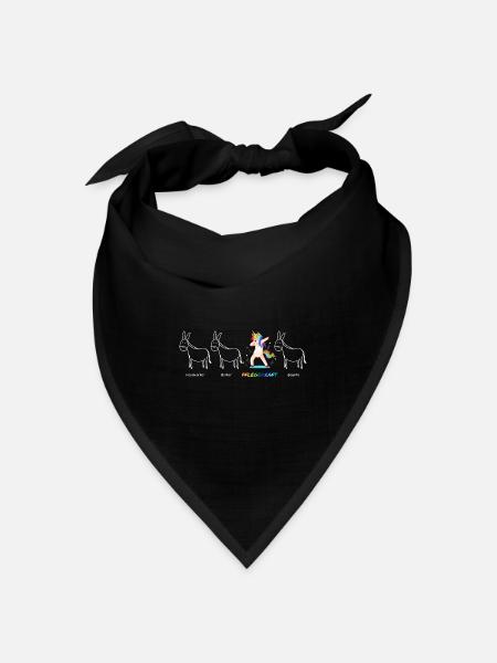 PFLEGEKRAFT Einhorn Beruf Besonders Einzigartig - Bandana Dreieckstuch - Schwarz