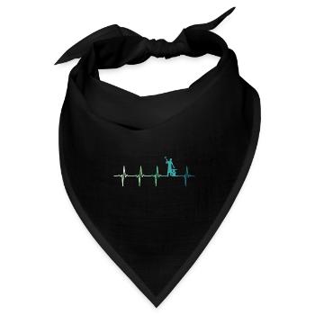 Schmiedhammer, Herzschlag, Metallarbeiter - Bandana Dreieckstuch - Schwarz - Vorne