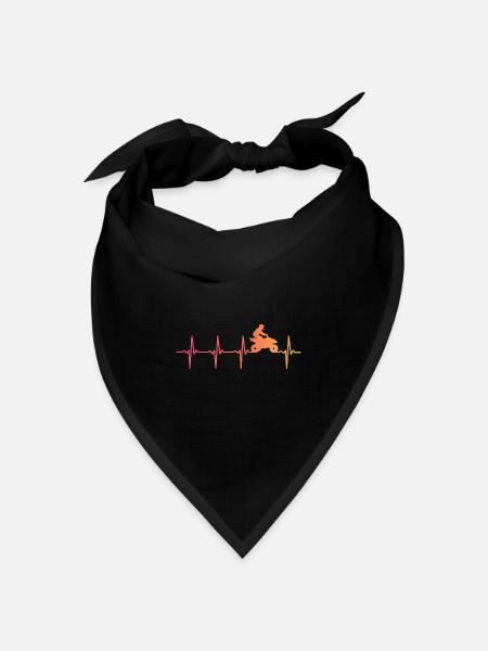 Quad Sunset Heartbeat ATV Quad Rider - Bandana Dreieckstuch - Schwarz
