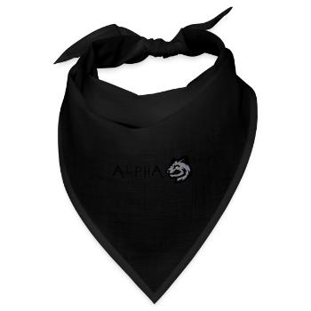 Wolf Wolf Alpha - Bandana Dreieckstuch - Schwarz - Vorne