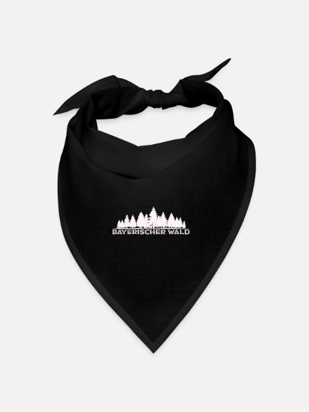 Bayerischer Wald Deutschland Urlaub Souvenir - Bandana Dreieckstuch - Schwarz
