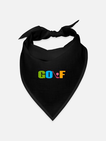 Golf Golfer - Bandana Dreieckstuch - Schwarz