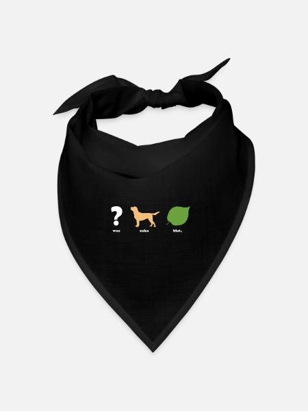 Was suka blatt - Bandana Dreieckstuch - Schwarz