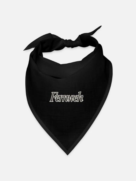 Fernweh V1 - Bandana Dreieckstuch - Schwarz