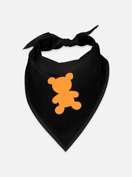 teddybaer teddy baer grizzly braunbaer schwarzbaer - Bandana Dreieckstuch - Schwarz