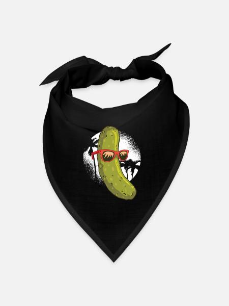 Surfer Gurke - Bandana Dreieckstuch - Schwarz