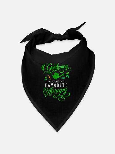 Gardening Therapy Gärtnerin Geschenk Kleingarten - Bandana Dreieckstuch - Schwarz