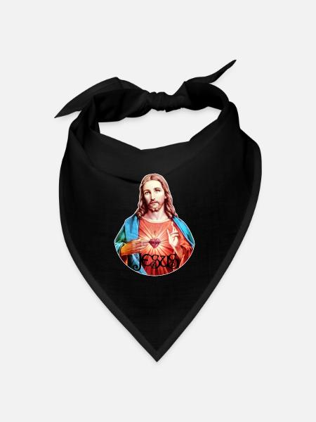 Jesus Christ Jesus Christus - Bandana Dreieckstuch - Schwarz