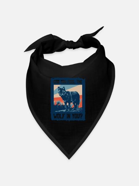 Wolf Werwolf - Bandana Dreieckstuch - Schwarz