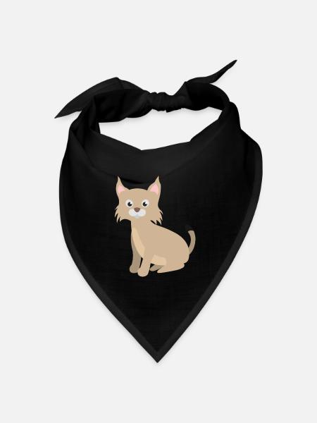 Luchs - Bandana Dreieckstuch - Schwarz