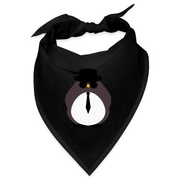 Mr Pinguin - Bandana Dreieckstuch - Schwarz - Vorne