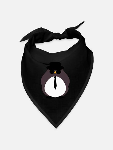 Mr Pinguin - Bandana Dreieckstuch - Schwarz
