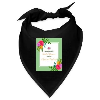 EINLADUNG ZU EHREN DER HOCHZEIT - Bandana Dreieckstuch - Schwarz - Vorne