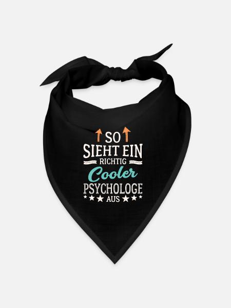 So sieht ein richtig cooler Psychologe aus - Bandana Dreieckstuch - Schwarz