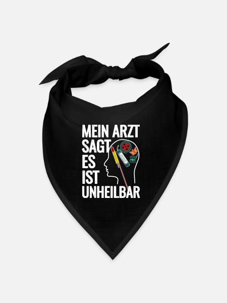 Feuerwerk Im Kopf - Bandana Dreieckstuch - Schwarz