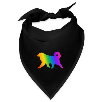 Pyrenäen-Sennenhund, vollständig anpassbar nach Wunsch - Bandana Dreieckstuch - Schwarz - Vorne